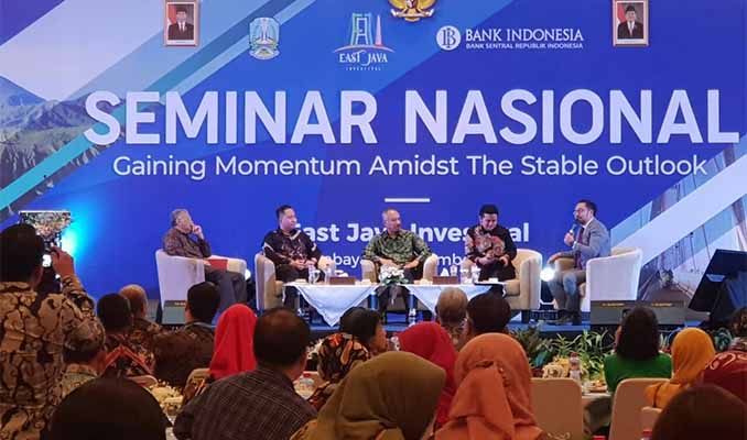 Seminar Nasional “East Java Investment : Gaining Momentum Amidst The Stable Outlook” di Grand City Convention and Exhibition Surabaya. (Foto : Ist)