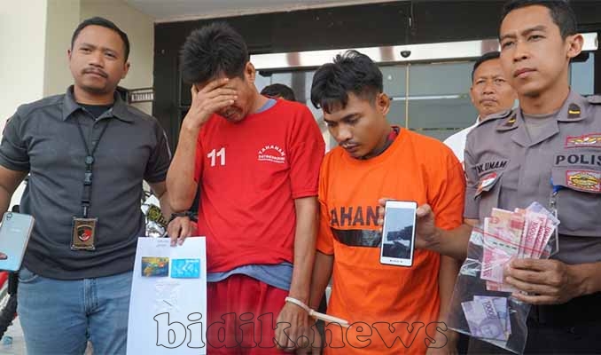 Dua Tersangka pembobol ATM di wilayah Surabaya dan Gresik