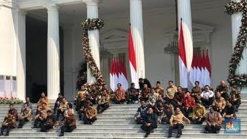 FOTO : Para menteri kabinet " Indonesia Maju" .( ist)