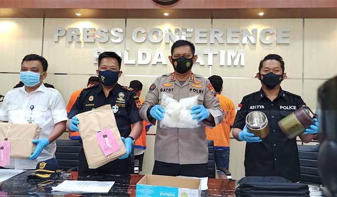 Penyelundupan Sabu 6 Kilo Digagalkan Ditresnarkoba Polda Jatim dan Bea Cukai TJ Perak