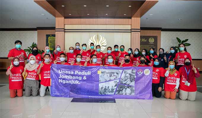 Unesa Kirim Relawan ke Jombang dan Nganjuk