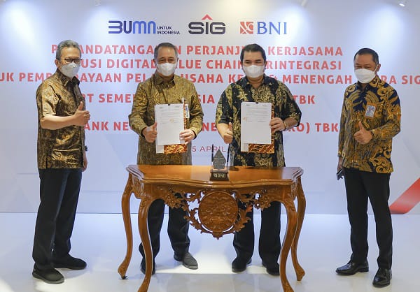 Sinergi SIG & BNI Beri Fasilitas Pembiayaan ke Distributor Mitra SIG 
