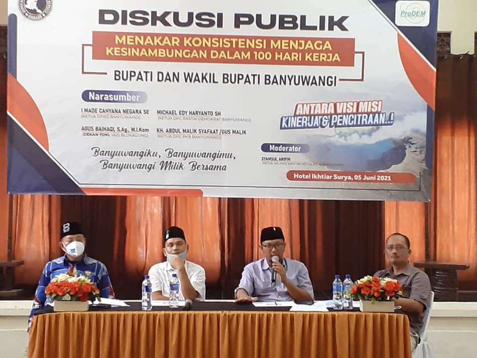 Menakar Konsistensi 100 Hari Kinerja Bupati dan Wabup Banyuwangi, GARRAB Gelar Diskusi Publik