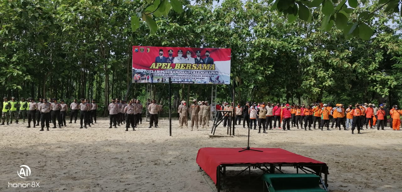 Bupati Ony Anwar, ST Pimpin Langsung Apel Kesiapsiagaan Bencana