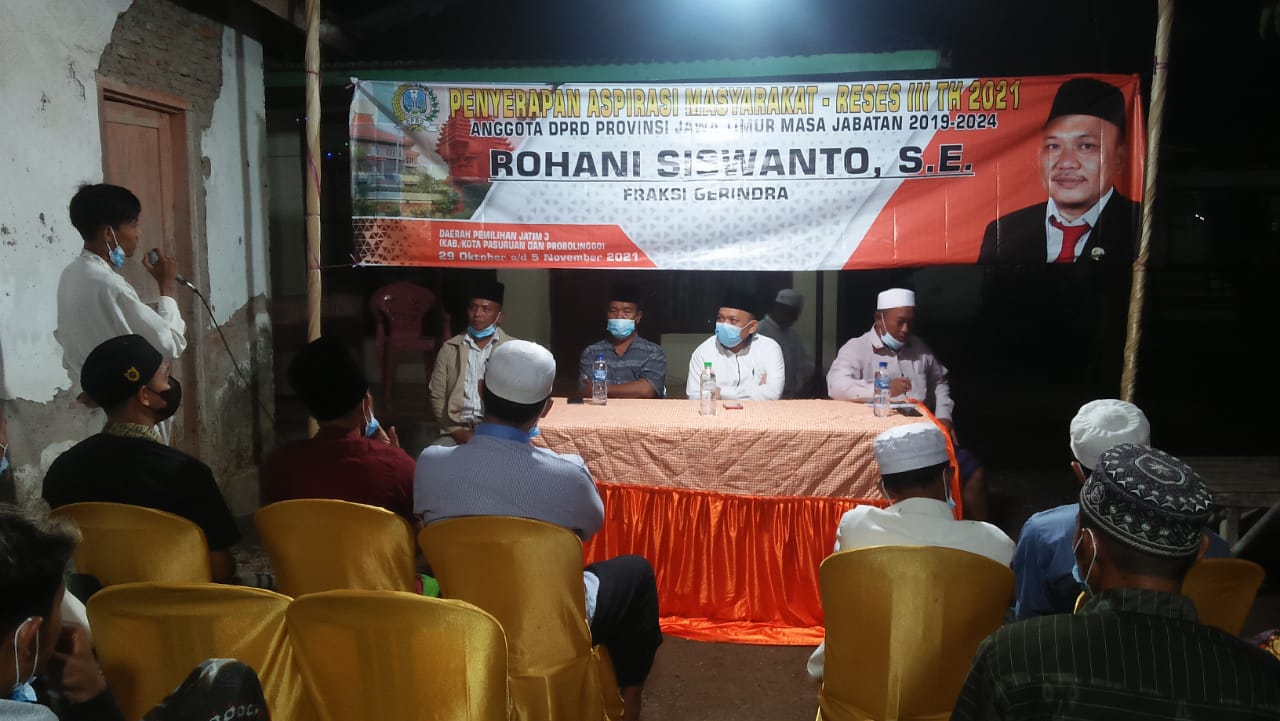 teks foto : H.Rohani Siswanto Anggota Fraksi Partai Gerindra DPRD Jatim Saat reses di Pasuruan.