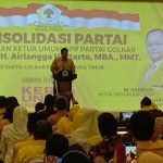 Hadiri Rapat Konsolidasi, Ketum Partai Golkar Airlangga Hartarto Target Golkar Jatim Menang Pemilu 2024 GOL