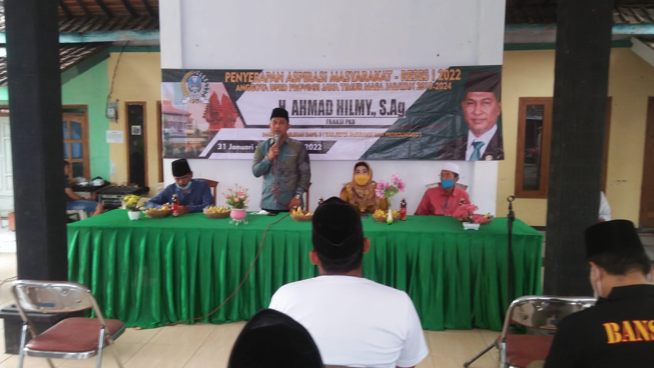 Anggota DPRD Jatim H.Ahmad Hilmy Saat serap aspirasi Masyarakat di Kabupaten Pasuruan