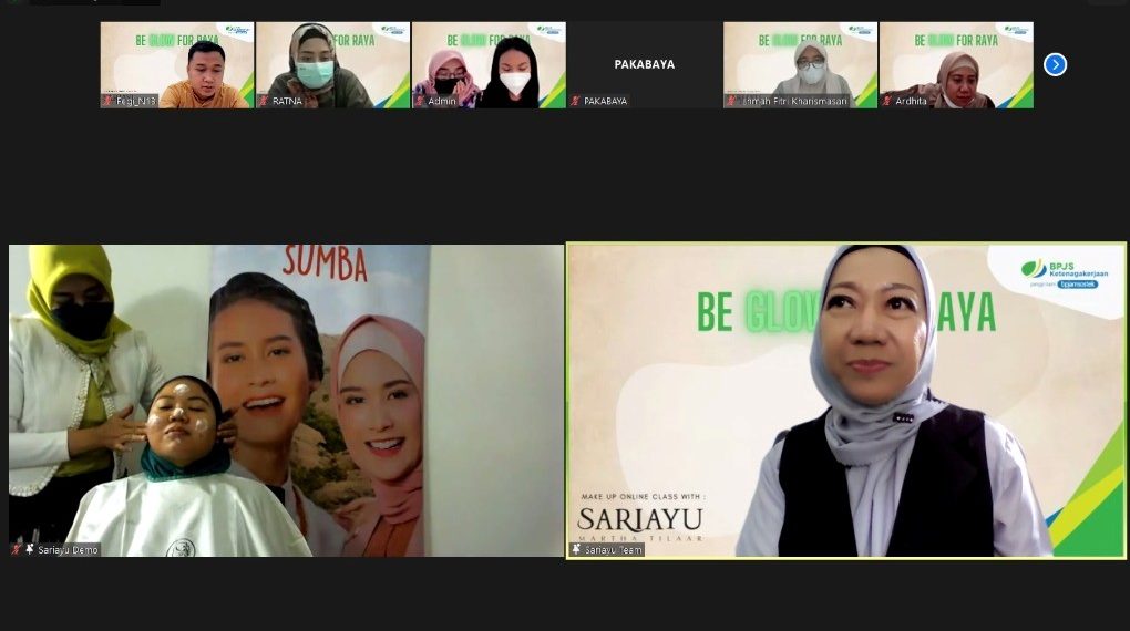 BPJS Ketenagakerjaan Surabaya Darmo menggandeng Sariayu Martha Tilaar dalam kegiatan program pemberdayaan bagi ahli waris peserta BPJS Ketenagakerjaan, Jumat (22/4/2022). (Ist)