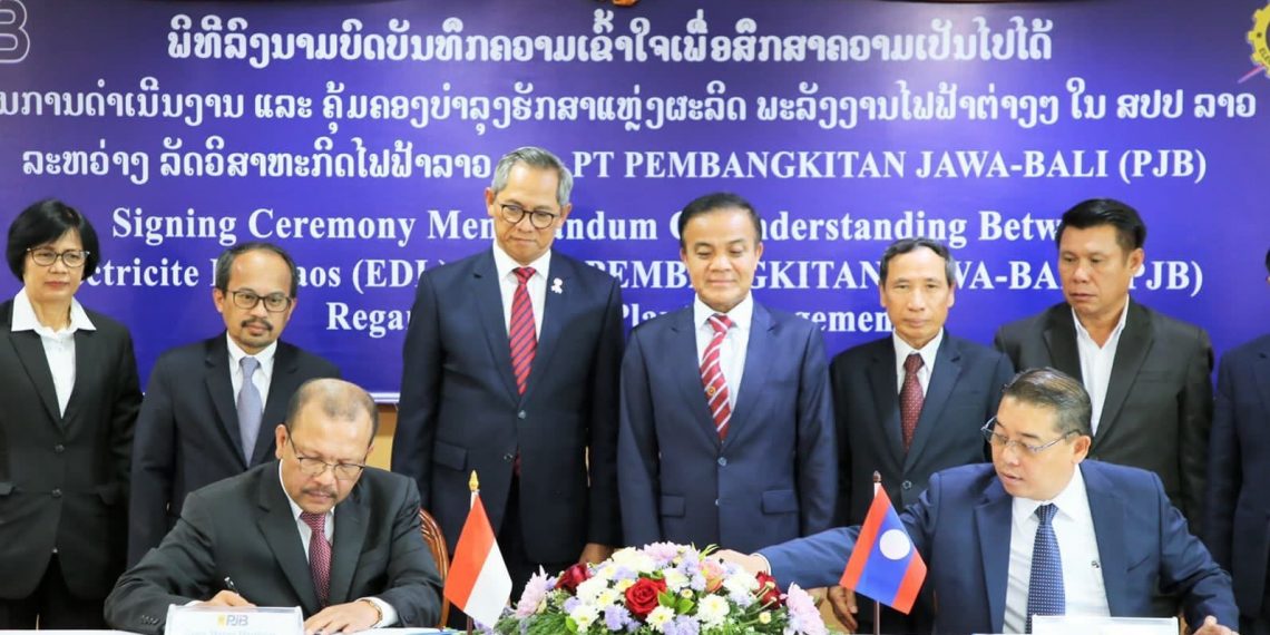 Kerja sama ditandai penandatanganan nota kesepahaman (MoU) PJB dengan Electricite Du Laos (EDL) terkait pengelolaan pembangkit. (ist)