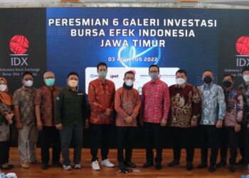Peresmian 6 Galeri Investasi Bursa Efek Indonesia (BEI) di wilayah kerja kantor perwakilan BEI Jawa Timur, Rabu (3/8/2022). (ist)