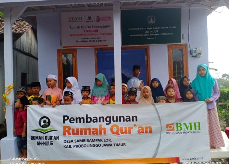 Saat ini sudah ada 35 Rumah Qur’an yang berdiri di Jawa Timur dalam binaan Laznas BMH. (ist)