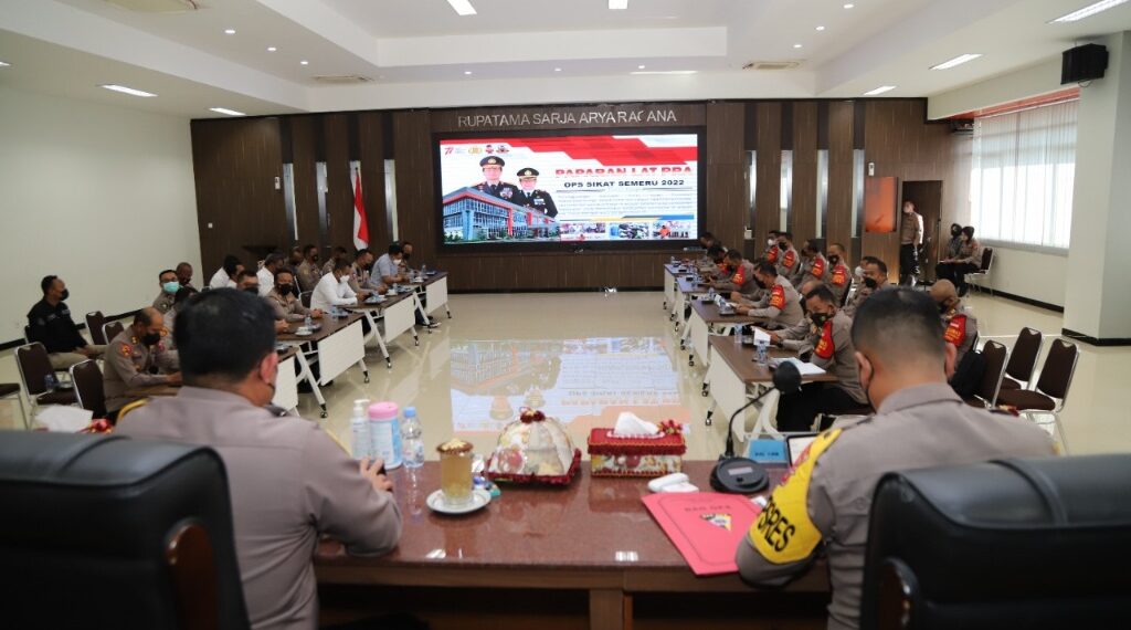 Latihan Pra Operasi Sikat Semeru 2022 di Aula Rupatama Sarja Arya Racana