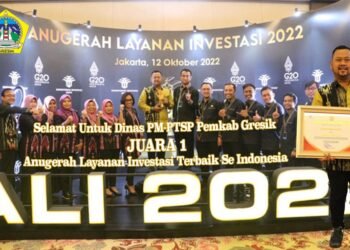 Selamat Kepada Dinas PM-PTSP Pemkab Gresik Menjadi Juara 1 Anugerah Layanan Investasi Terbaik se-Indonesia 1
