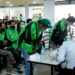 Ribuan Pengemudi Ojol Antri Dapatkan BLT BBM dari Pemkot Surabaya