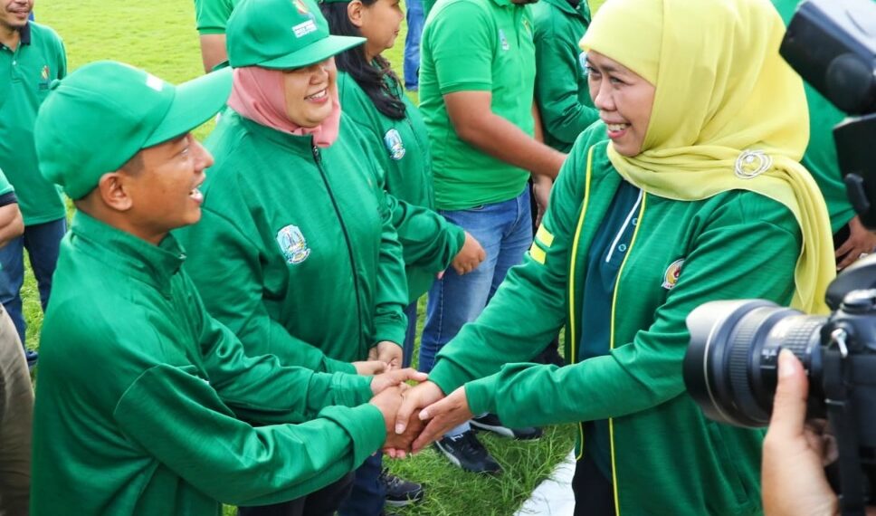 Lepas 109 Wartawan Atlet Porwanas 2022, Gubernur Khofifah Optimis Jatim Juara Umum