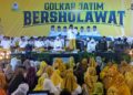 Peringati Puncak HUT ke 58, Golkar Jatim Gelar Sholawat di Gresik