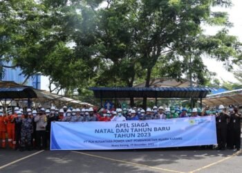 PLN Nusantara Power (PLN NP) saat mengikuti kegiatan apel, Selasa (20/12/2022) pagi. (ist)