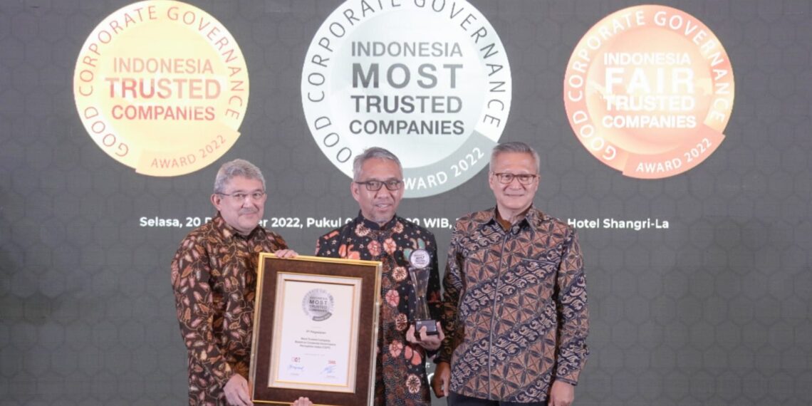 PT Pegadaian mendapatkan penghargaan sebagai “Indonesia Most Trusted Company” di ajang GCG Award 2022.