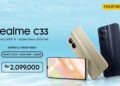 realme C33 berbalut emas, smartphone andalan berteknologi memori penyimpanan UFS 2.2 plus RAM dan ROM dengan kapasitas lebih besar. (ist)
