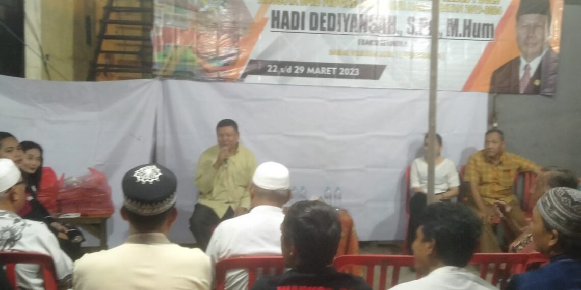 Anggota DPRD Jatim Hadi Dediyansah, S.Pd , M.Hum saat Tugas reses di Sidotopo Surabaya