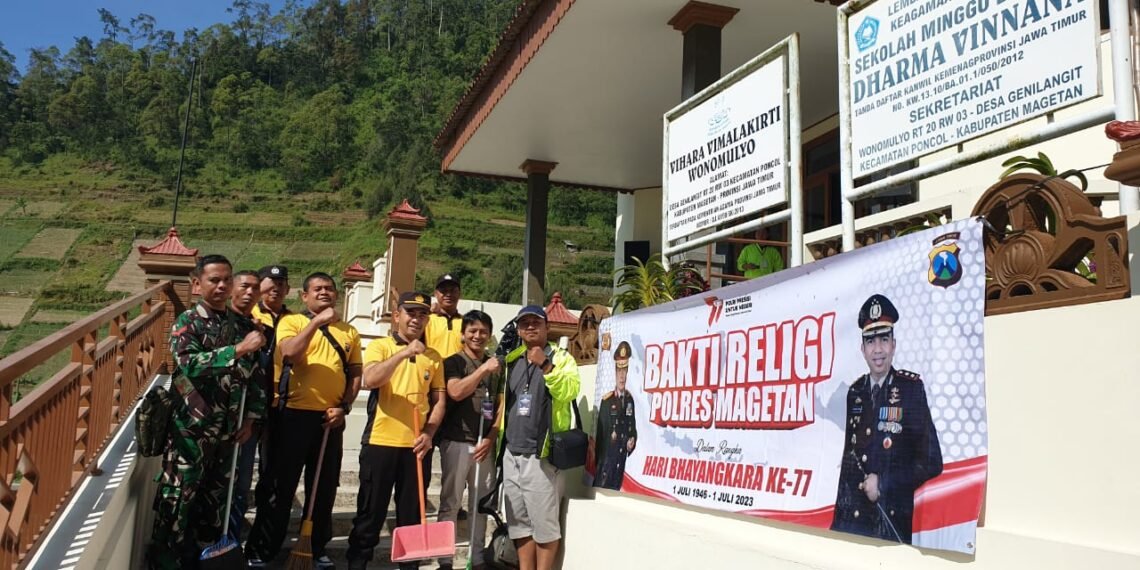 Sambut Hari Bhayangkara Ke 77 Polres Magetan Gelar Bakti Religi