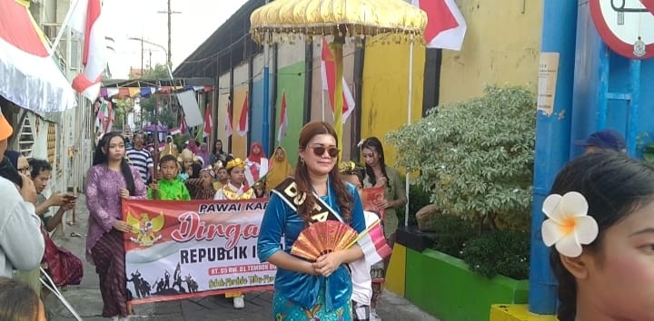 Sambut HUT RI Ke 78, RW 01 Tembok Dukuh Gelar Karnaval Pawai Budaya 1