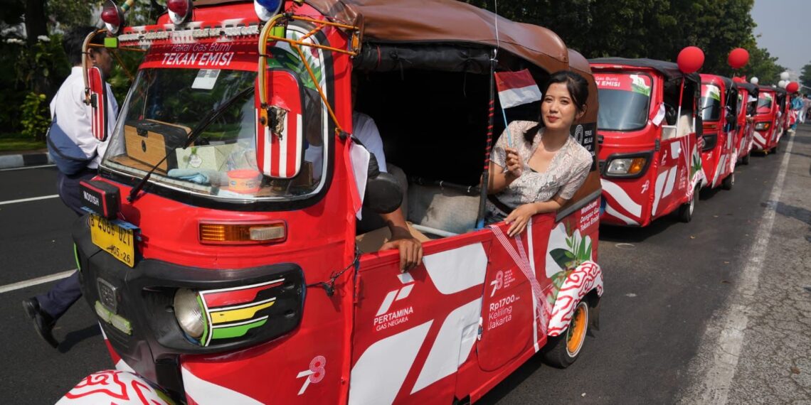 Peluncuran konvoi Bajaj Kemerdekaan di Kantor PGN Pusat, Jakarta, Kamis (17/8/2023). (ist)
