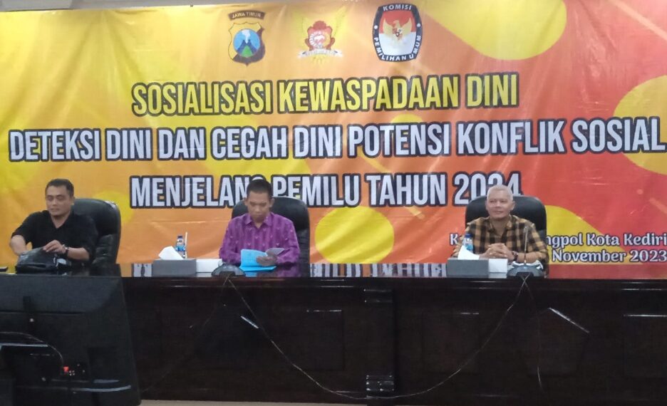 Jelang Pemilu 2024, Pemkot Kediri Gelar Sosialisasi Kewaspadaan Dini