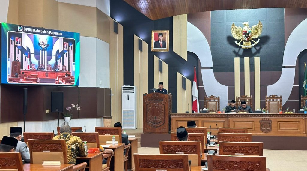 Situasi Rapat Paripurna Dewan Kabupaten Pasuruan Senin (13/11/2023) kemarin.