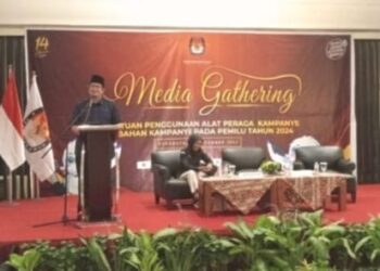 KPU Jatim saat gelar media Gathering