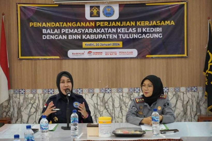 BNNK Tulungagung dan Bapas Kelas ll Kediri Sepakat Tandatangani PKS