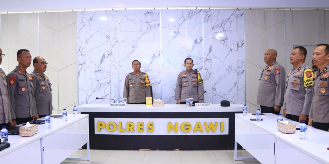 Polres Ngawi Mengikuti Anev Kamtibmas Tahun 2023 Polda Jatim Secara Virtual 1