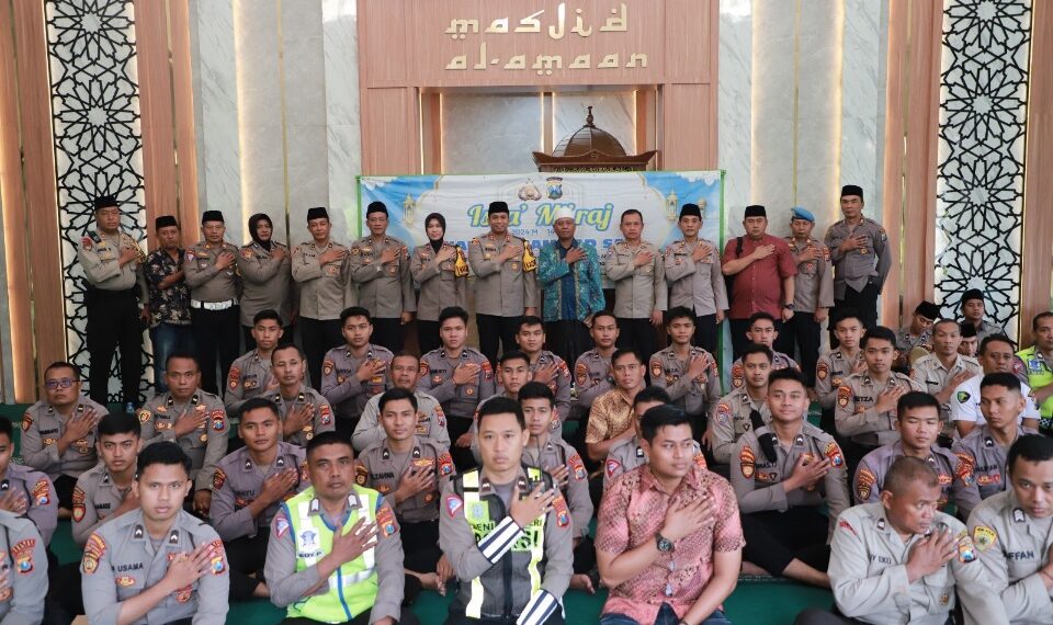 Perkuat Iman dan Taqwa, Polres Kediri Gelar Peringatan Isra’ Mi’raj Nabi Besar Muhammad SAW 1445 H/2024