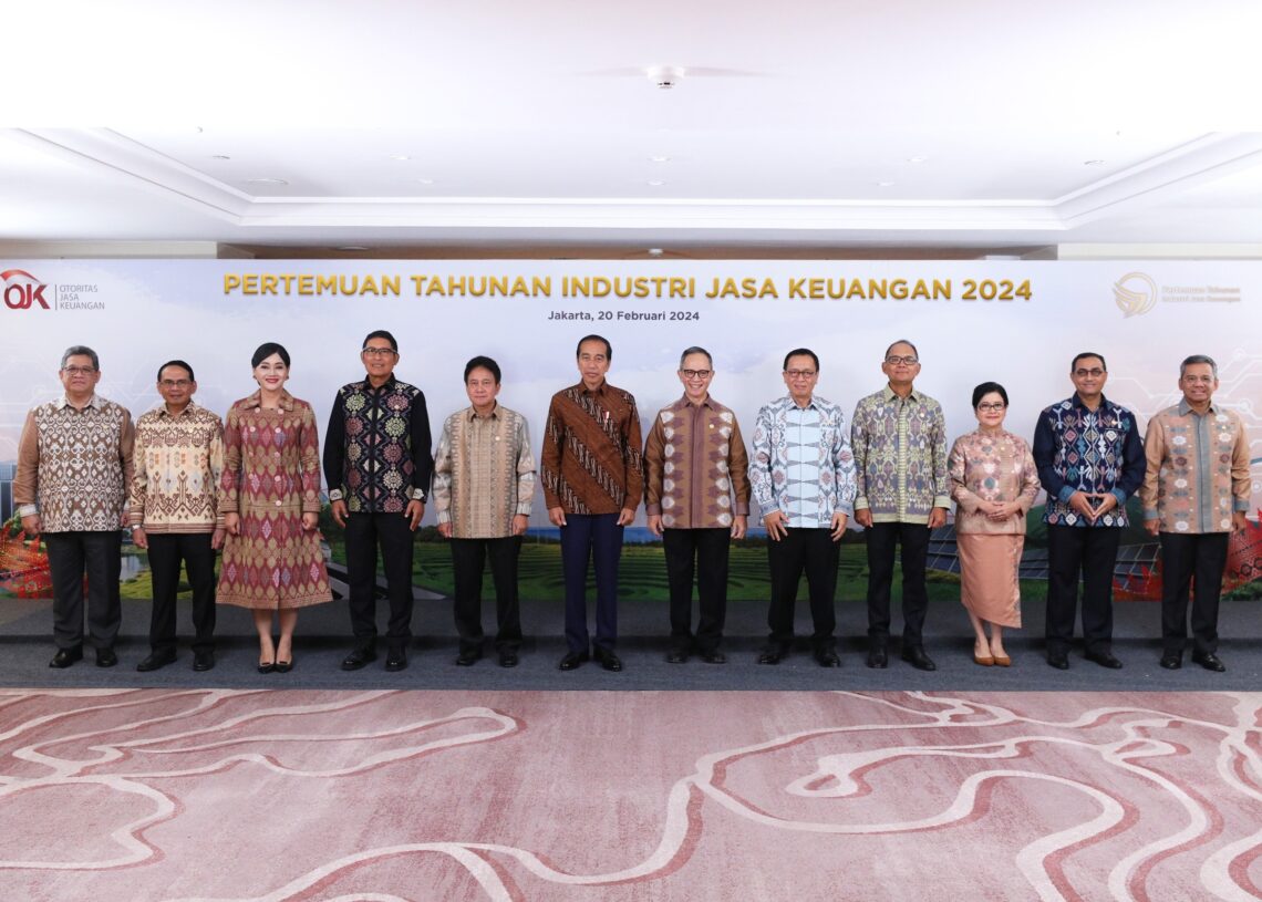 Pertemuan Tahunan Industri Jasa Keuangan (PTIJK) di Jakarta, Selasa (20/2/2024) yang dihadiri Presiden RI Joko Widodo. (foto: ist)