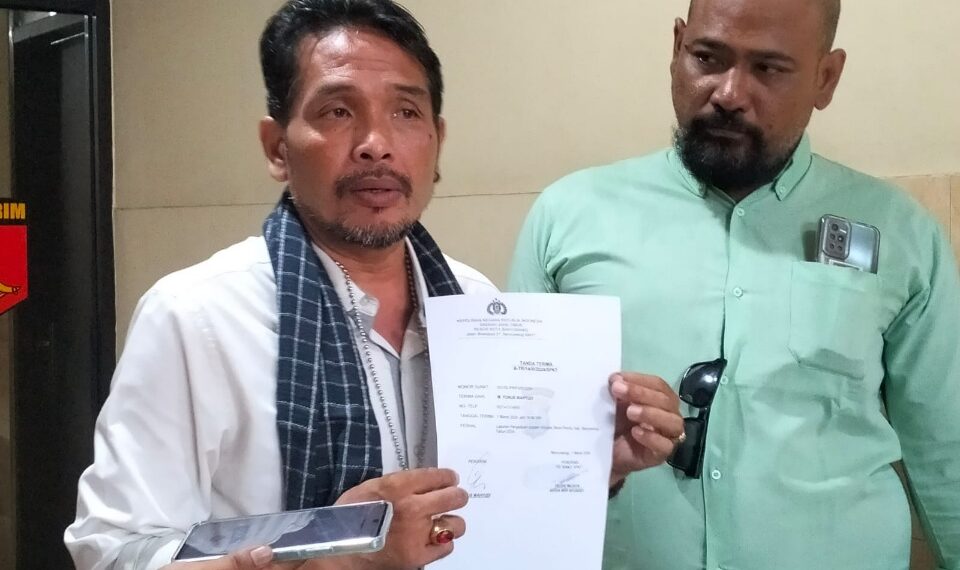 M. Yunus Wahyudi saat di Mapolresta Banyuwangi