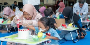 Edukasi pola makan dan asupan gizi untuk anak serta lomba menghias kue tart sebanyak 25 kue sesuai usia TPS di tahun 2024 ini. (foto2: ist)