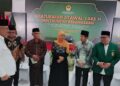 Silaturahim Syawal 1445 Hijriyah & Tausiyah Kebangsaan LDII Jatim di Ponpes Sabilurrosyidin Annur Jl. Gayungan PTT Surabaya, Sabtu (27/4/2024). (foto: hari/bidik.news)
