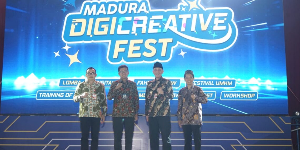 BI Jatim bersama Pemkab Bangkalan & UTM menggelar Madura Digicreative Fest 2024 di Gedung Pertemuan HM. Noer UTM, Bangkalan. (foto: ist)