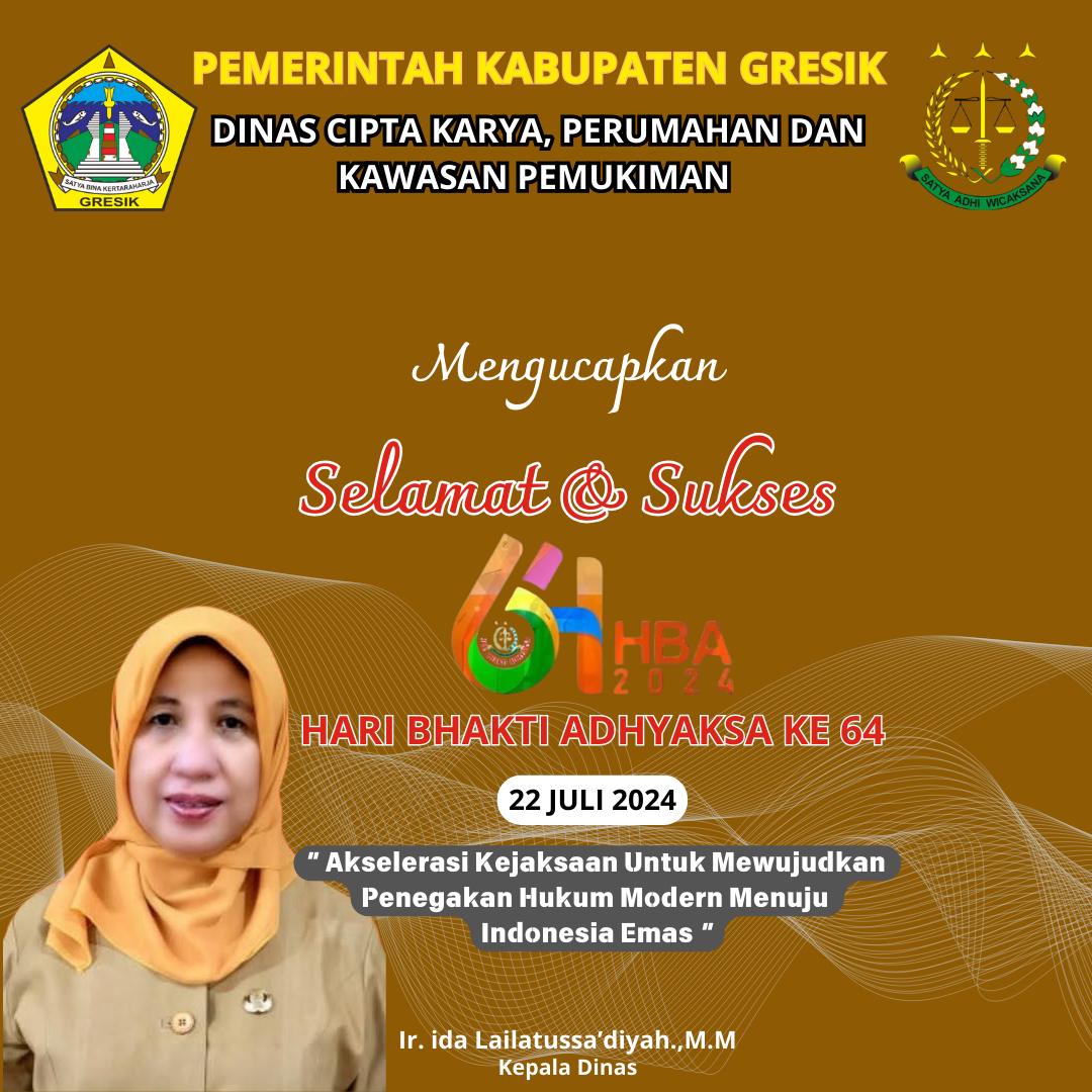 DCKPKP Kabupaten Gresik Mengucapkan, Selamat dan Sukses Hari Bhakti Adhyaksa ke 64 2