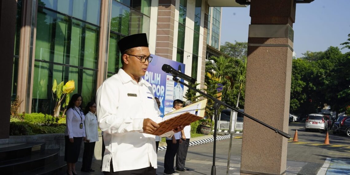 Upacara Peringatan Hari Pajak Tahun 2024 di Jagir Wonokromo, Surabaya, Senin (15/7/2024). (foto: ist)