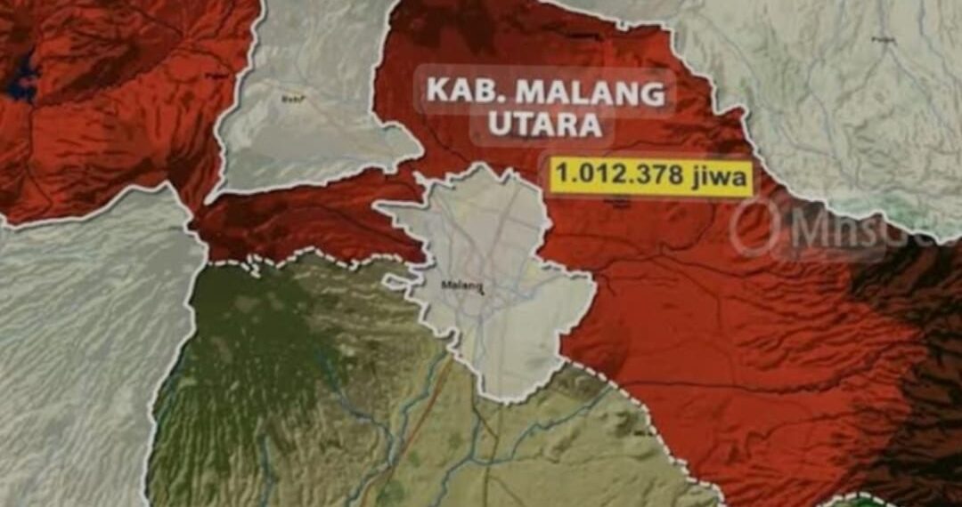 Peta Kabupaten Malang Utara. Sumber Pemkab Malang.