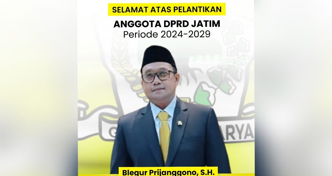 Blegur Prijanggono, SH Mengucapkan, Selamat Atas Pelantikan Anggota DPRD Jatim Periode 2024-2029 3