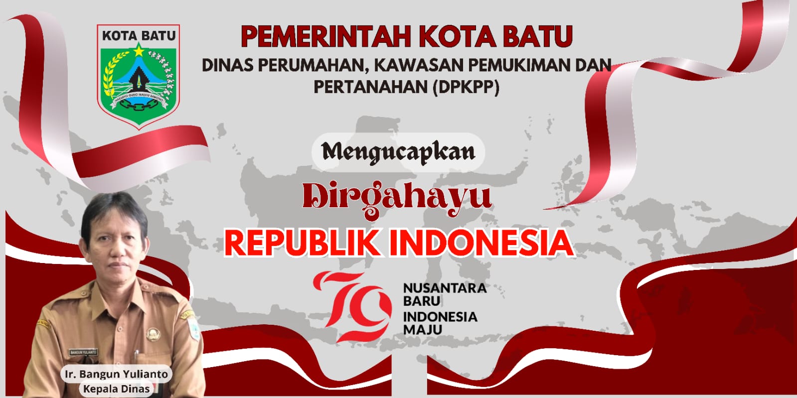 Dinas Perumahan, Kawasan Pemukiman dan Pertanahan Kota Batu Mengucapkan Dirgahayu RI ke 79 4