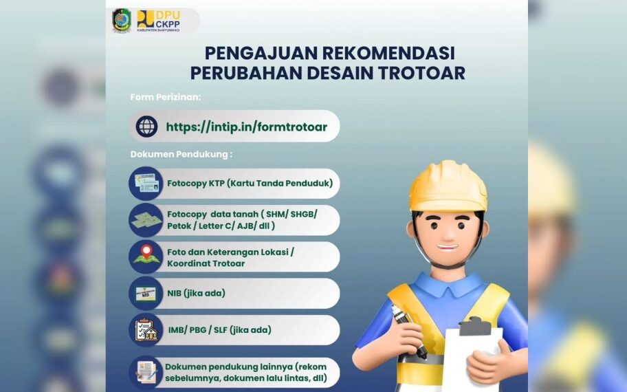 Flyer pengajuan rekomendasi perubahan desain trotoar