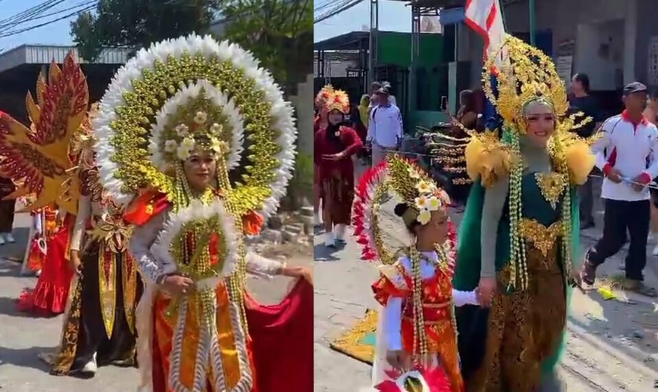 Pemdes Gempolkurung bersama Ratusan Warga Ngablak Rejo  Gelar Jalan Sehat dengan Busana Nusantara 1