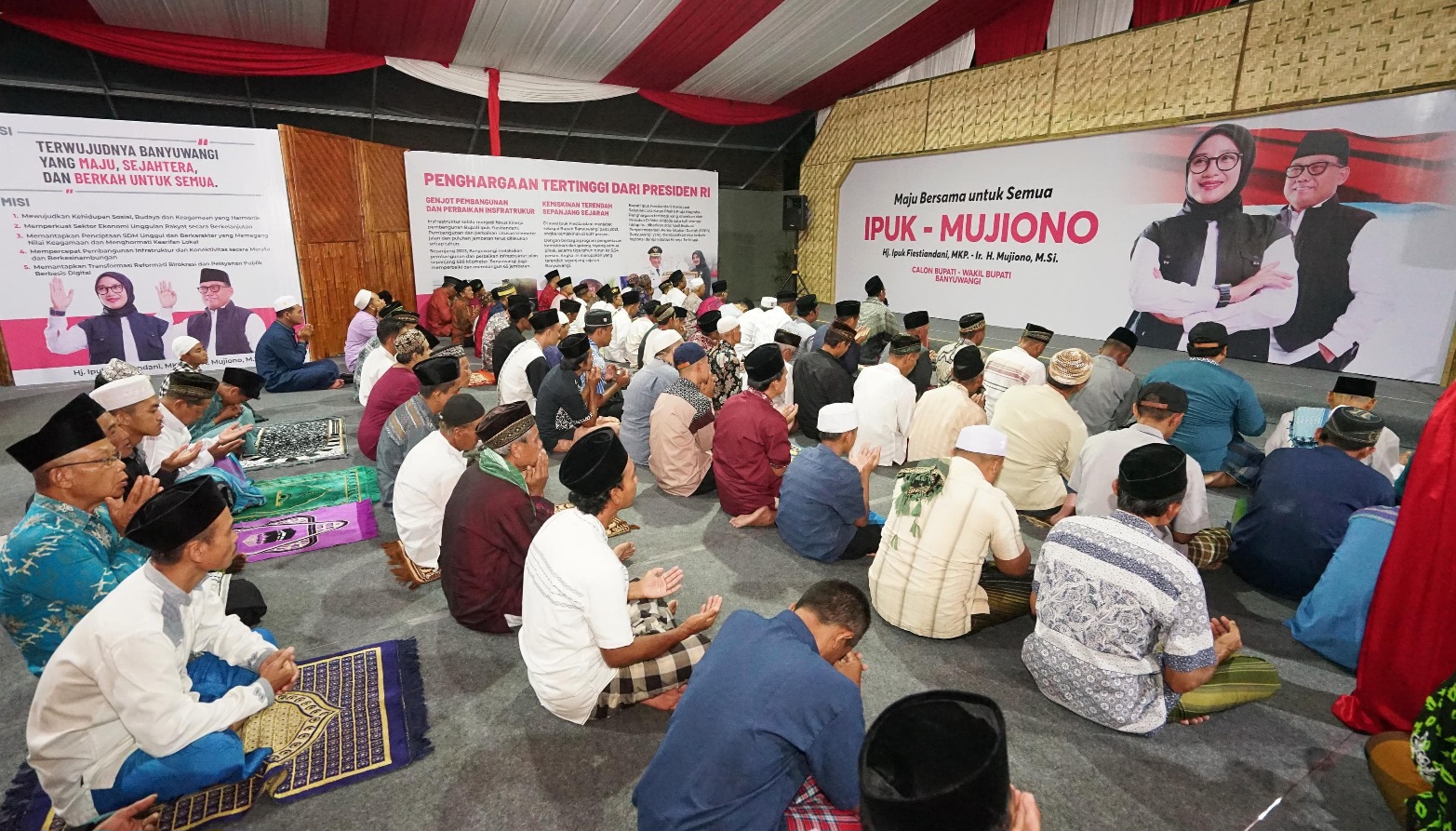 Jelang Daftar ke KPU, Cabup Ipuk Gelar Pengajian dan Do’a Bersama Warga 1
