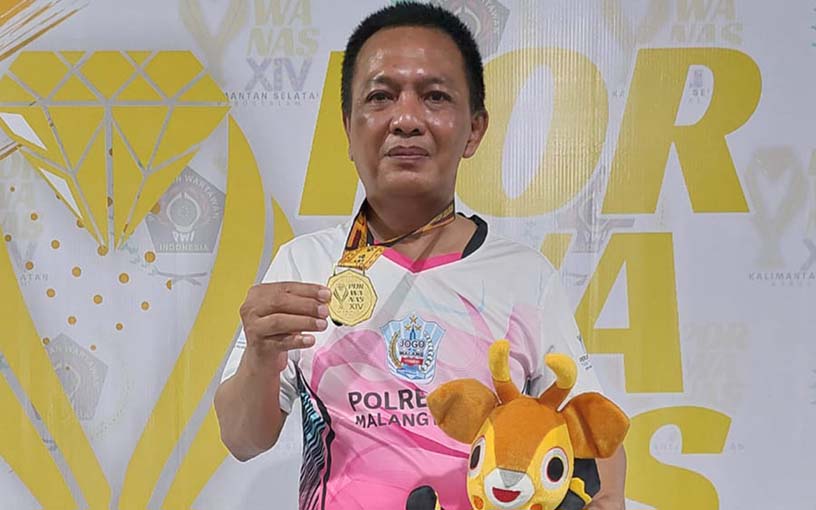 Sabet Medali Emas Tim Tenis Meja PWI Jatim Dapat Apresiasi dari Kapolres Malang Kota