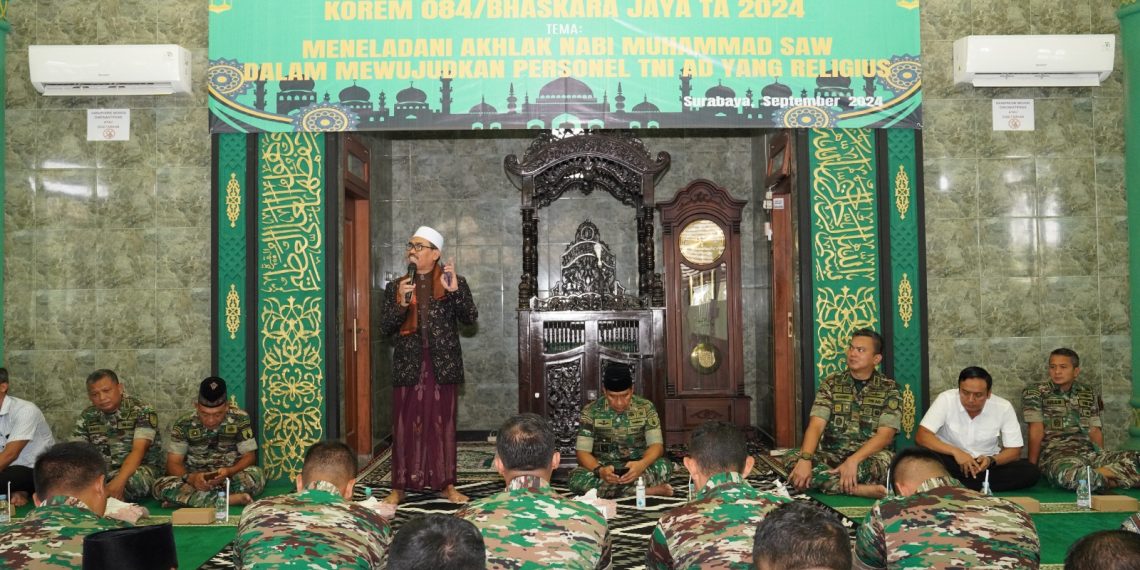 Korem 084/BJ Menggelar Peringatan Maulid Nabi Muhamad SAW 1446 H / 2024 M