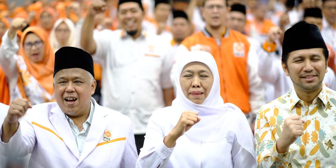 Khofifah saat Hadi di konsolidasi PKS
