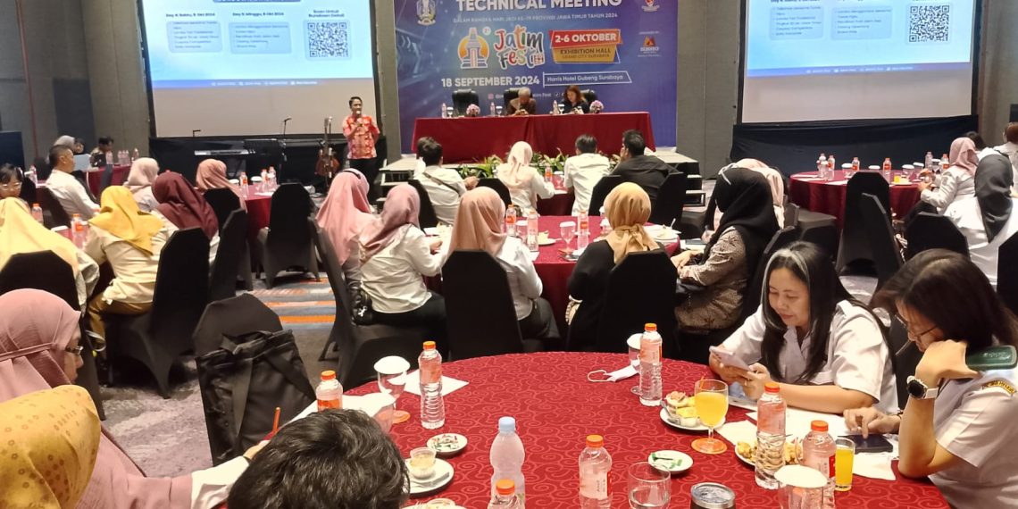 Technical Meeting Pameran Akbar 'Jatim Fest 2024' 1 Technical meeting pameran 'Jatim Fest 2024', Rabu (18/9/2024) di Harris Hotel Gubeng, Surabaya. (foto: hari/bidik.news)